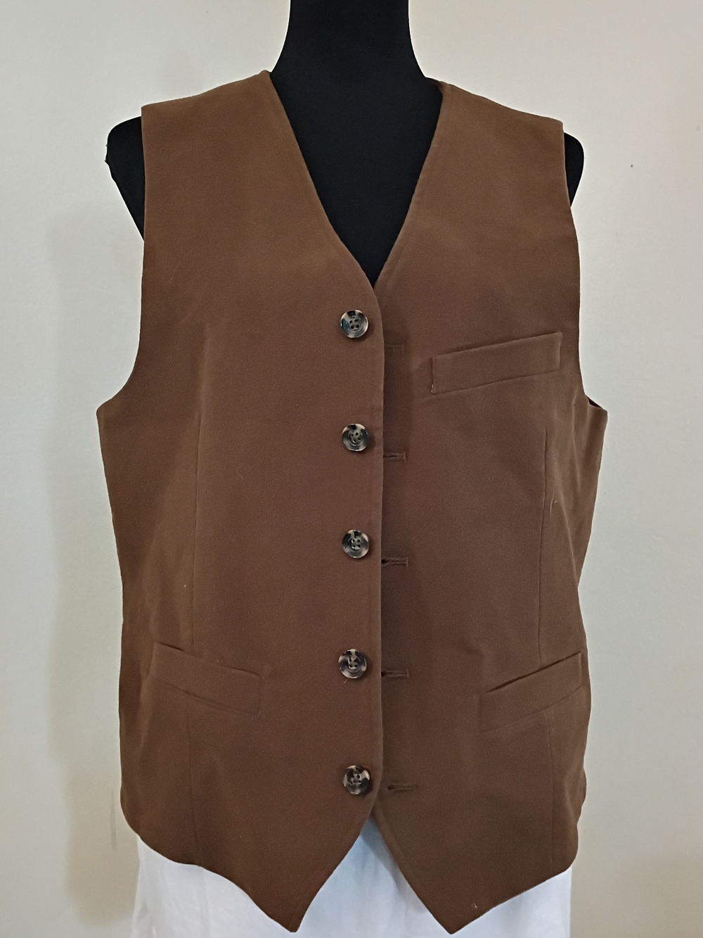 Joseph Abboud Brown Button-Front Vest